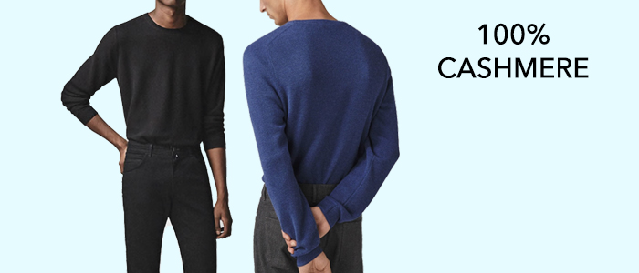 100% cashmere maglieria uomo