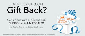 Buono Gift Back: regalo assicurato!
