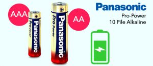 Panasonic Pro-Power: 10 Pile Alkanine AA e AAA
