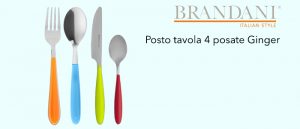 Brandani Posto Tavola: 4 Posate Ginger