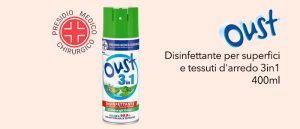 Oust 3in1: Spray elimina Odori, Disinfettante per Superfici e Tessuti