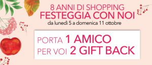 8° Compleanno BUY AND BENEFIT, festeggia con noi!