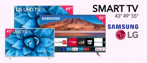 Smart TV LG e Samsung UHD 4K: 43", 49" e 55"