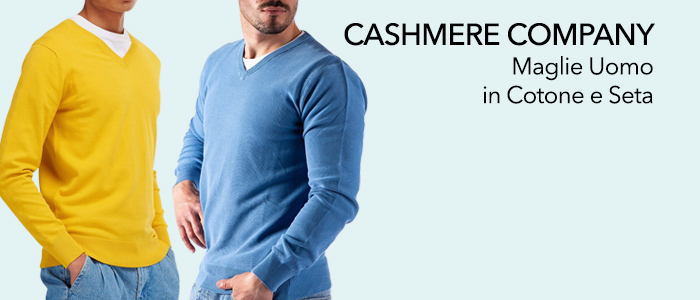 Cashmere Company Maglie Uomo in Cotone Seta