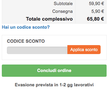Hai un codice sconto?