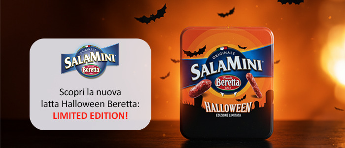 SalaMini Beretta da Paura con la latta Halloween
